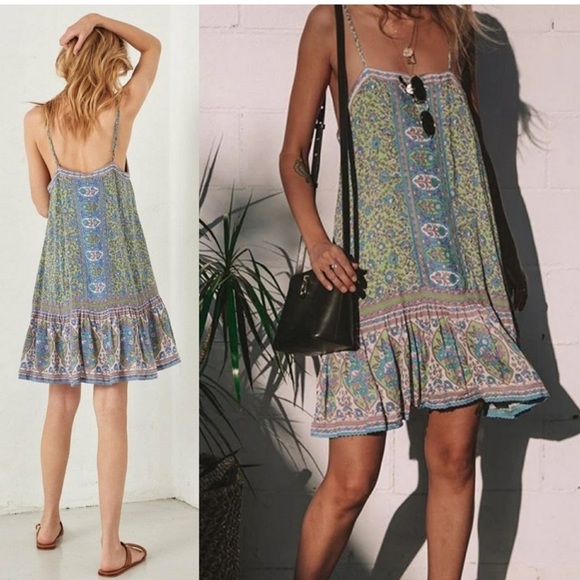 Spell & the Gypsy Collective- Jasmine Strappy Mini in Jade Size XXS 💚💙 🦄 - Picture 6 of 9